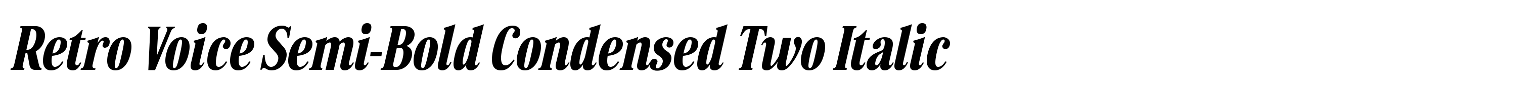 Retro Voice Semi-Bold Condensed Two Italic